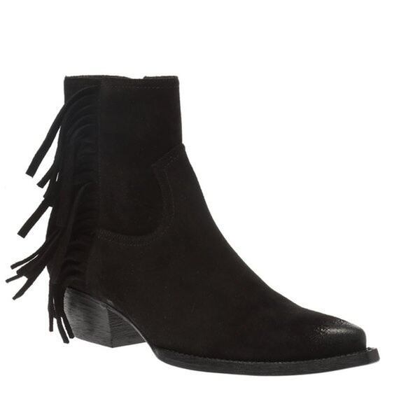 Saint Laurent Lukas Black Heeled Ankle Boot - Picture 5 of 16